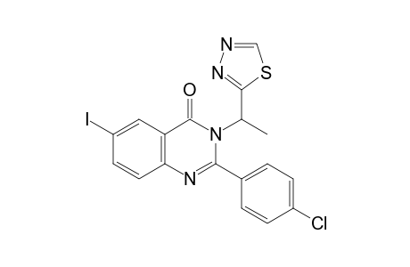 2-(4-Chlorophenyl)-6-iodo-3-(1-[1,3,4]thiadiazole-2-ylethyl)-3H-quinazolin-4-one
