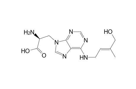 (2S)-2-amino-3-[6-[[(E)-4-hydroxy-3-methyl-but-2-enyl]amino]purin-9-yl]propanoic acid