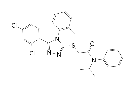 2-{[5-(2,4-dichlorophenyl)-4-(2-methylphenyl)-4H-1,2,4-triazol-3-yl]sulfanyl}-N-isopropyl-N-phenylacetamide
