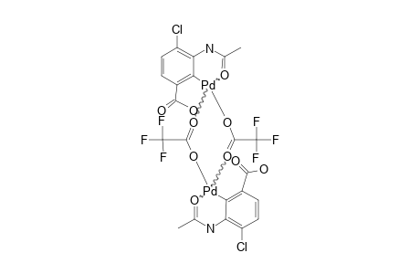 DI-MY-TRIFLUOROACETATO-BIS-[2-(ACETYLAMINO)-3-CHLORO-6-CARBOXYPHENYL-C,O]-DIPALLADIUM-(2)
