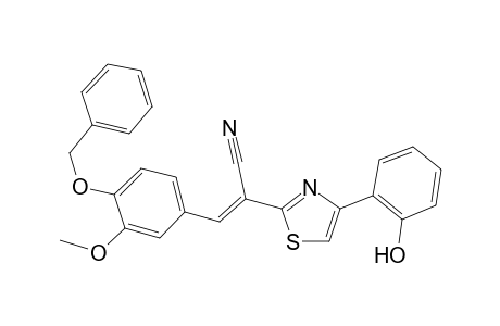 (E)-2-[4-(2-hydroxyphenyl)-1,3-thiazol-2-yl]-3-(3-methoxy-4-phenylmethoxy-phenyl)prop-2-enenitrile