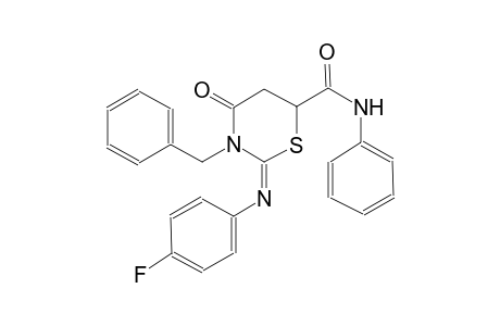 2H-1,3-thiazine-6-carboxamide, 2-[(4-fluorophenyl)imino]tetrahydro-4-oxo-N-phenyl-3-(phenylmethyl)-, (2E)-