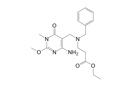 Ethyl 3-{[(4-amino-2-methoxy-1-methyl-6-oxo-1,6-dihydropyrimidin-5-yl)methyl](benzyl)amino}propanoate