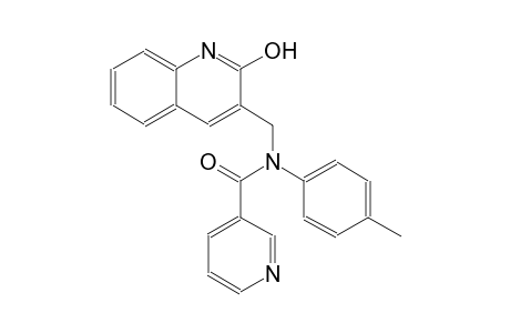 N-[(2-hydroxy-3-quinolinyl)methyl]-N-(4-methylphenyl)nicotinamide