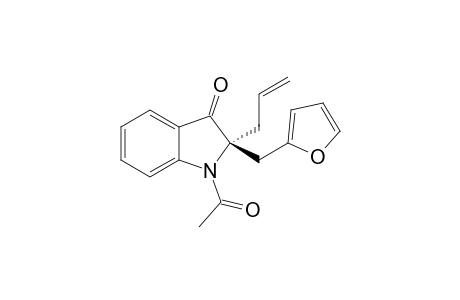 (R)-1-Acetyl-2-allyl-2-(furan-2-ylmethyl)indolin-3-one