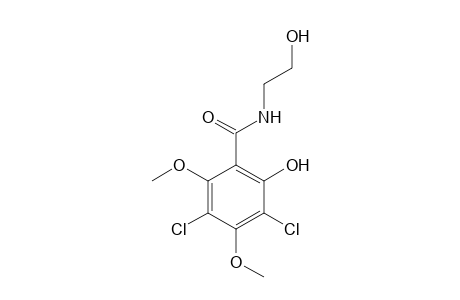 3,5-DICHLORO-4,6-DIMETHOXY-N-(2-HYDROXYETHYL)SALICYLAMIDE