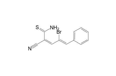 4-Bromo-2-cyano-5-phenyl-penta-2,4-dienethioic acid amide