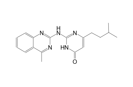 4(3H)-pyrimidinone, 6-(3-methylbutyl)-2-[(4-methyl-2-quinazolinyl)amino]-