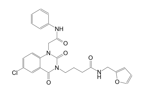 4-(1-(2-anilino-2-oxoethyl)-6-chloro-2,4-dioxo-1,4-dihydro-3(2H)-quinazolinyl)-N-(2-furylmethyl)butanamide