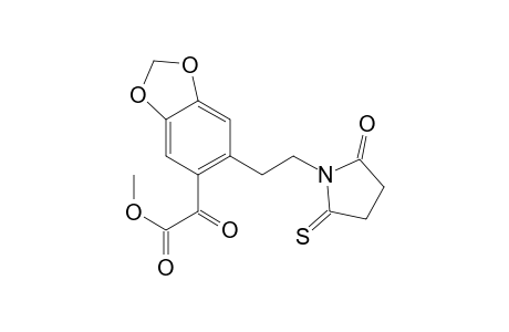 Methyl [6-[2-(5-thioxo-2-oxopyrrolidin-1-yl)ethyl]-1,3-benzodioxol-5-yl](.alpha.-oxo)acetate