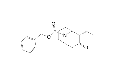 (+)-Benzyl 2.alpha.-ethyl-3-oxo-9-azabicyclo[3.3.1]nonane-9-carboxylate