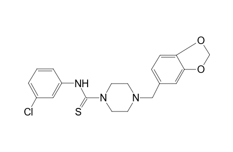 4-(1,3-Benzodioxol-5-ylmethyl)-N-(3-chlorophenyl)-1-piperazinecarbothioamide