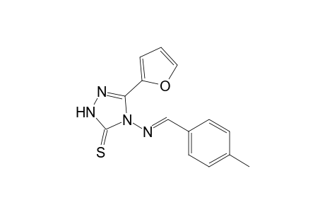 3-(2-furanyl)-4-[(E)-(4-methylphenyl)methylideneamino]-1H-1,2,4-triazole-5-thione