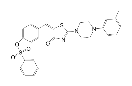 4-[(E)-(2-[4-(3-methylphenyl)-1-piperazinyl]-4-oxo-1,3-thiazol-5(4H)-ylidene)methyl]phenyl benzenesulfonate