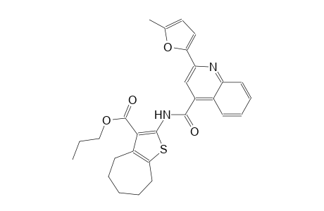 propyl 2-({[2-(5-methyl-2-furyl)-4-quinolinyl]carbonyl}amino)-5,6,7,8-tetrahydro-4H-cyclohepta[b]thiophene-3-carboxylate