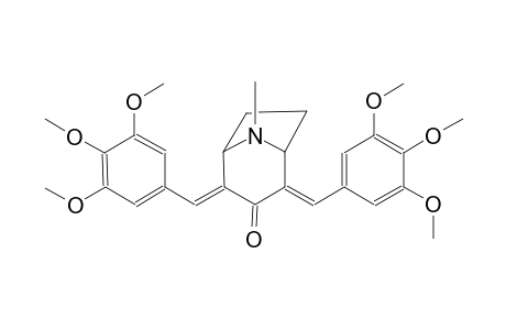 8-azabicyclo[3.2.1]octan-3-one, 8-methyl-2,4-bis[(3,4,5-trimethoxyphenyl)methylene]-, (2E,4E)-
