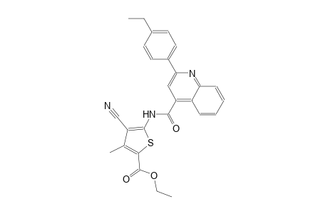 ethyl 4-cyano-5-({[2-(4-ethylphenyl)-4-quinolinyl]carbonyl}amino)-3-methyl-2-thiophenecarboxylate