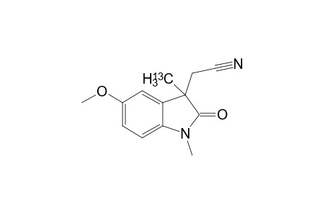 Me(3)-13C-(5-Methoxy-1,3-dimethyl-2-oxo-2,3-dihydro-1H-indol-3-yl)acetonitrile