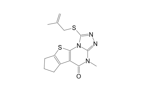 4-methyl-1-[(2-methyl-2-propenyl)sulfanyl]-7,8-dihydro-6H-cyclopenta[4,5]thieno[3,2-e][1,2,4]triazolo[4,3-a]pyrimidin-5(4H)-one