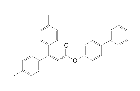 3,3-di-p-tolylacrylic acid, p-biphenylyl ester