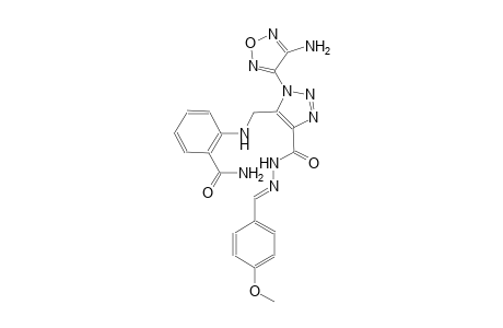 2-{[(1-(4-amino-1,2,5-oxadiazol-3-yl)-4-{[(2E)-2-(4-methoxybenzylidene)hydrazino]carbonyl}-1H-1,2,3-triazol-5-yl)methyl]amino}benzamide