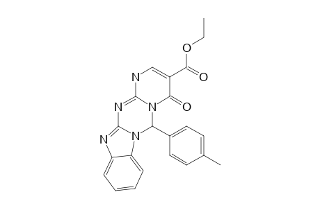 ETHYL-6-(4-METHYLPHENYL)-4-OXO-4,6-DIHYDRO-1(12)(13)H-PYRIMIDO-[2',1':4,5]-[1,3,5]-TRIAZINO-[1,2-A]-BENZIMIDAZOLE-3-CARBOXYLATE