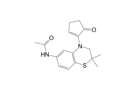 6-Acetamido-2,2-dimethyl-4-(1-oxo-2-cyclopenten-2-yl)-3,4-dihydro-2H-1,4-benzothiazine