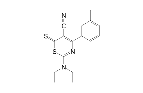 2-(diethylamino)-6-thioxo-4-m-tolyl-6H-1,3-thiazine-5-carbonitrile