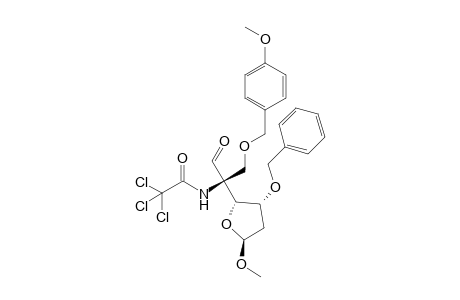 N-{(S)-1-[(2R,3R,5S)-3-Benzyloxy-5-methoxyoxolan-2-yl]-1-formyl-2-(4-methoxybenzyloxy)ethyl}trichloroacetamide