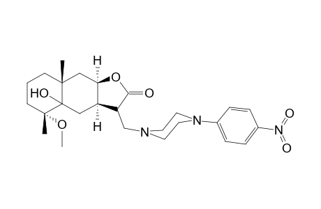 (3aR,5R,8aR,9aR)-4a-hydroxy-5-methoxy-5,8a-dimethyl-3-[[4-(4-nitrophenyl)-1-piperazinyl]methyl]-3,3a,4,6,7,8,9,9a-octahydrobenzo[f]benzofuran-2-one