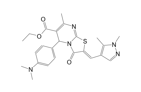 ethyl (2Z)-5-[4-(dimethylamino)phenyl]-2-[(1,5-dimethyl-1H-pyrazol-4-yl)methylene]-7-methyl-3-oxo-2,3-dihydro-5H-[1,3]thiazolo[3,2-a]pyrimidine-6-carboxylate