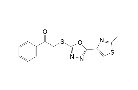 2-{[5-(2-methyl-4-thiazolyl)-1,3,4-oxadiazol-2-yl]thio}acetophenone