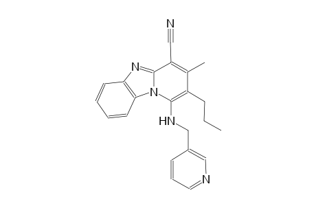 3-methyl-2-propyl-1-[(3-pyridinylmethyl)amino]pyrido[1,2-a]benzimidazole-4-carbonitrile