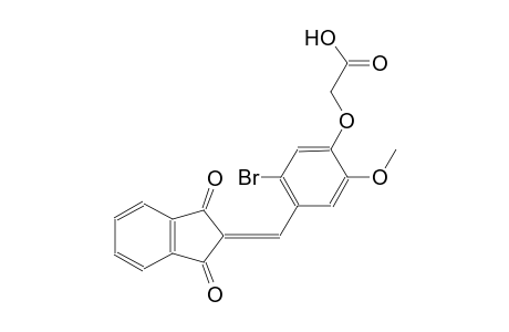 {5-bromo-4-[(1,3-dioxo-1,3-dihydro-2H-inden-2-ylidene)methyl]-2-methoxyphenoxy}acetic acid