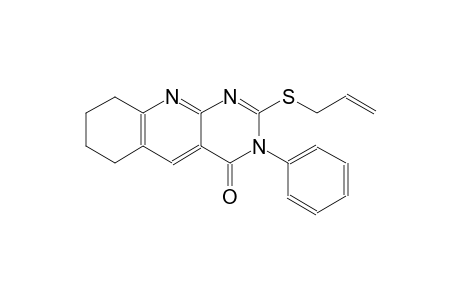 Pyrimido[4,5-b]quinolin-4(3H)-one, 6,7,8,9-tetrahydro-2-allylthio-3-phenyl-