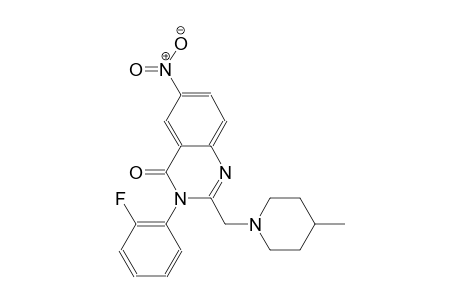 3-(2-fluorophenyl)-2-[(4-methyl-1-piperidinyl)methyl]-6-nitro-4(3H)-quinazolinone