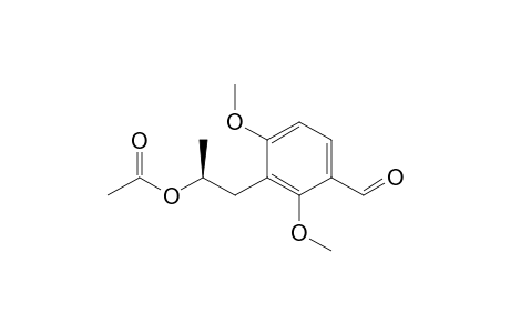 Benzaldehyde, 3-[2-(acetyloxy)propyl]-2,4-dimethoxy-, (S)-