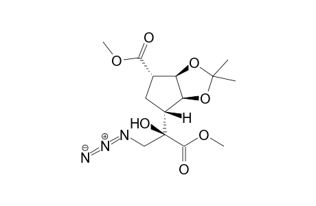 (1S,2R,3S,4R,1'R)-(+)-2,3-Isopropylidenedioxy-4-(1'-azidomethyl-1'-hydroxy-1'-methoxycarbonylmethyl)cyclopentane-1-carboxylic acid methyl ester