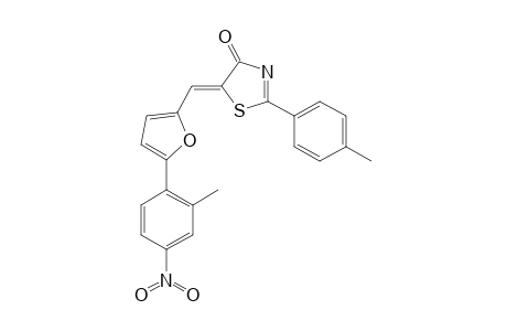(5Z)-5-[[5-(2-methyl-4-nitro-phenyl)-2-furyl]methylene]-2-(p-tolyl)-2-thiazolin-4-one