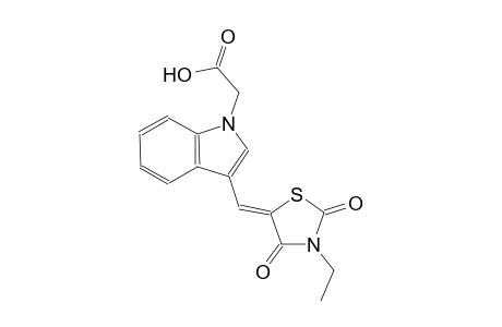 {3-[(Z)-(3-ethyl-2,4-dioxo-1,3-thiazolidin-5-ylidene)methyl]-1H-indol-1-yl}acetic acid