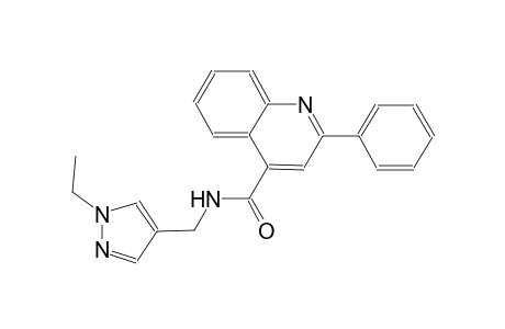 N-[(1-ethyl-1H-pyrazol-4-yl)methyl]-2-phenyl-4-quinolinecarboxamide