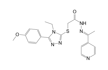 acetic acid, [[4-ethyl-5-(4-methoxyphenyl)-4H-1,2,4-triazol-3-yl]thio]-, 2-[(E)-1-(4-pyridinyl)ethylidene]hydrazide