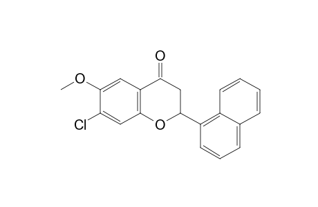 7-CHLORO-6-METHOXY-2-(1-NAPHTHYL)-4-CHROMANONE