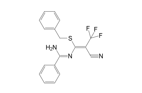 N-(Amino-phenyl-methylene)-2-cyano-3,3,3-trifluoro-propenimidothioic acid benzyl ester