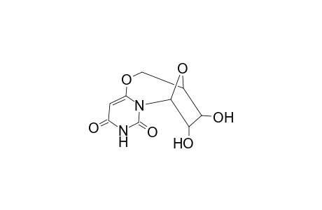 3,6-Epoxy-2H,8H-pyrimido[6,1-b][1,3]oxazocine-8,10(9H)-dione, 3,4,5,6-tetrahydro-4,5-dihydroxy-, [3R-(3.alpha.,4.alpha.,5.alpha.,6.alpha.)]-