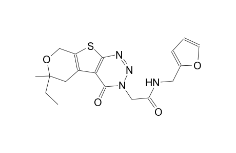 4H-pyrano[4',3':4,5]thieno[2,3-d][1,2,3]triazine-3-acetamide, 6-ethyl-N-(2-furanylmethyl)-3,5,6,8-tetrahydro-6-methyl-4-oxo-