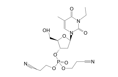 Bis-(2-cyano-ethyl)-(2'-deoxy-3-ethyl-thymid-3'-yl)-phosphate