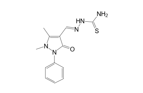 3-Pyrazolin-4-carboxaldehyde, 2,3-dimethyl-5-oxo-1-phenyl-, 4-thiosemicarbazide