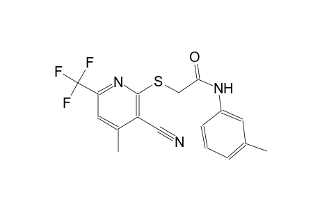 acetamide, 2-[[3-cyano-4-methyl-6-(trifluoromethyl)-2-pyridinyl]thio]-N-(3-methylphenyl)-