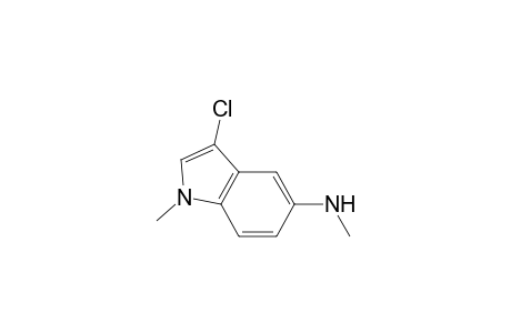 3-Chloro-1-methyl-5-methylaminoindole